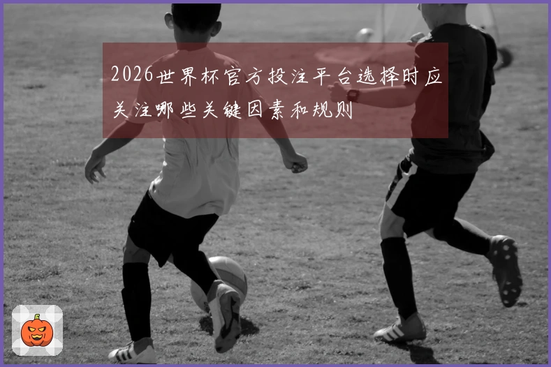 2026世界杯官方投注平台选择时应关注哪些关键因素和规则
