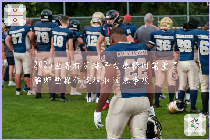 2026世界杯买球平台选择时需要了解哪些操作流程和注意事项