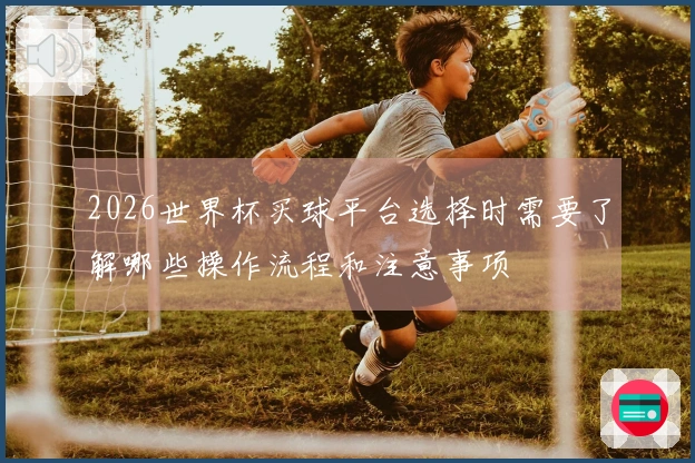 2026世界杯买球平台选择时需要了解哪些操作流程和注意事项